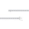 Thumbnail Image 3 of 4 CT. T.W. Baguette and Round Diamond Alternating Tennis Bracelet in 10K White Gold