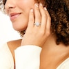 Thumbnail Image 2 of 3/4 CT. T.W. Pear Multi-Diamond Frame Twist Split Shank Engagement Ring in 10K White Gold