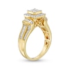 Thumbnail Image 2 of 1 CT. T.W. Quad Princess-Cut Diamond Square Frame Collar Engagement Ring in 10K Gold