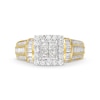 Thumbnail Image 3 of 1 CT. T.W. Quad Princess-Cut Diamond Square Frame Collar Engagement Ring in 10K Gold