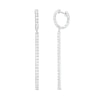 Thumbnail Image 1 of 1-1/3 CT. T.W. Diamond Vertical Drop Earrings in 10K White Gold