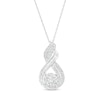 Thumbnail Image 1 of 3/4 CT. T.W. Multi-Diamond Double Loop Pendant in 10K White Gold