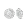 Thumbnail Image 0 of 2 CT. T.W. Certified Lab-Created Diamond Double Frame Stud Earrings in 10K White Gold (F/SI2)