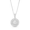 Thumbnail Image 1 of 1-1/2 CT. T.W. Certified Lab-Grown Diamond Double Frame Pendant in 10K White Gold (F/SI2)