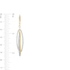 Thumbnail Image 3 of Oro Diamante™ Diamond-Cut Layered Elongated Oval Drop Earrings in 14K Two-Tone Gold