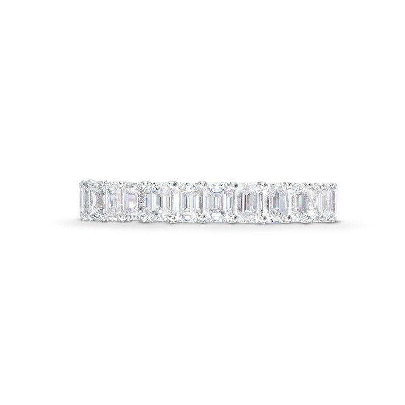 Main Image 4 of 1-1/4 CT. T.W. Certified Emerald-Cut Diamond Band in 14K White Gold (I/SI2)