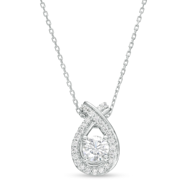 Main Image 1 of 1/2 CT. T.W. Certified Lab-Grown Diamond Teardrop Pendant in 10K White Gold (F/SI2)