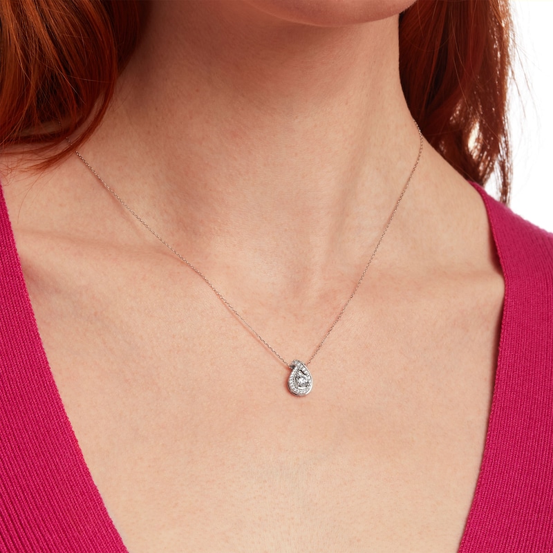 Main Image 2 of 1/2 CT. T.W. Certified Lab-Grown Diamond Teardrop Pendant in 10K White Gold (F/SI2)