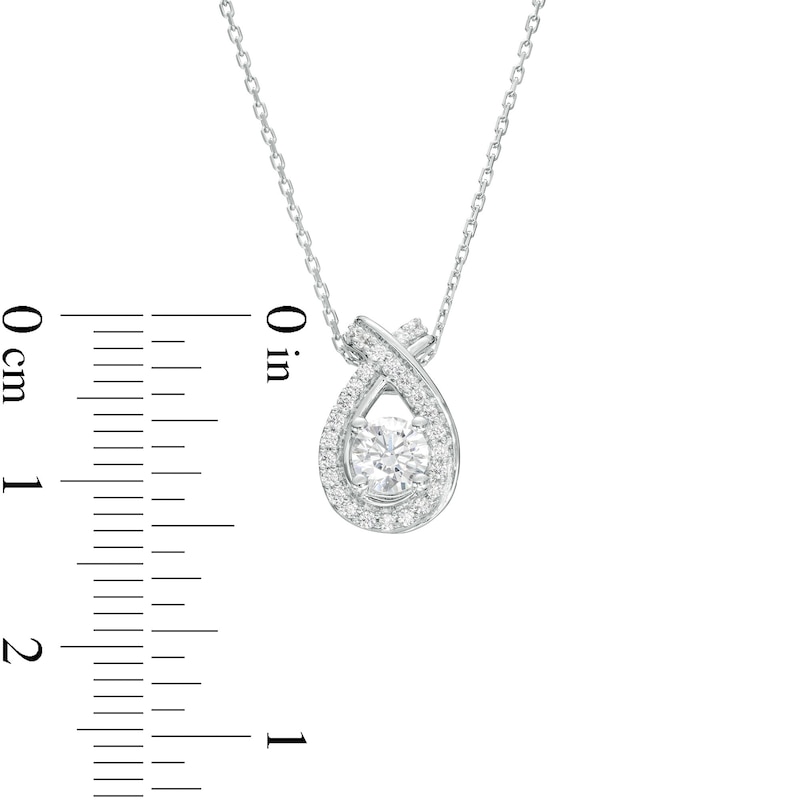 Main Image 3 of 1/2 CT. T.W. Certified Lab-Grown Diamond Teardrop Pendant in 10K White Gold (F/SI2)