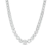 Thumbnail Image 1 of 4 CT. T.W. Certified Lab-Grown Diamond Graduated Riviera Necklace in 10K White Gold (F/SI2) – 17"