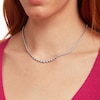 Thumbnail Image 2 of 4 CT. T.W. Certified Lab-Grown Diamond Graduated Riviera Necklace in 10K White Gold (F/SI2) – 17"