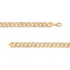 Thumbnail Image 3 of Oro Diamante™ Diamond-Cut 8.2mm Cuban Curb Chain Necklace in Hollow 14K Two-Tone Gold – 20"