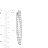 Thumbnail Image 3 of 3 CT. T.W. Certified Lab-Grown Diamond Pointed Hoop Earrings in 10K White Gold (F/SI2)