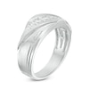 Thumbnail Image 2 of 1/2 CT. T.W. Diamond Five Stone Slant Wedding Band in 10K White Gold