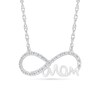 Thumbnail Image 1 of 1/10 CT. T.W. Diamond "Mom" Infinity Loop Necklace in Sterling Silver