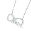 Thumbnail Image 2 of 1/10 CT. T.W. Diamond "Mom" Infinity Loop Necklace in Sterling Silver