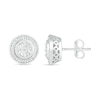 Thumbnail Image 2 of Diamond Accent Beaded Frame Stud Earrings in Sterling Silver