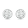 Thumbnail Image 3 of Diamond Accent Beaded Frame Stud Earrings in Sterling Silver