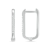 Thumbnail Image 2 of 1/15 CT. T.W. Diamond Rectangular Hoop Earrings in Sterling Silver