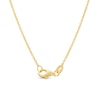 Thumbnail Image 3 of White Lab-Created Sapphire Gemini Constellation Disc Necklace in Sterling Silver with 18K Gold Plate