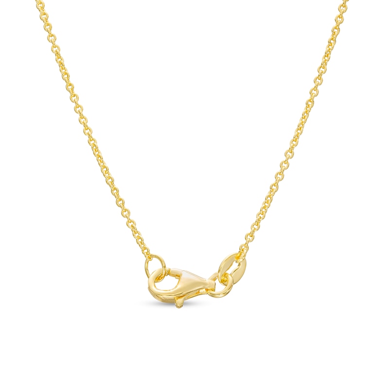 Main Image 3 of White Lab-Created Sapphire Gemini Constellation Disc Necklace in Sterling Silver with 18K Gold Plate