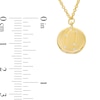 Thumbnail Image 4 of White Lab-Created Sapphire Gemini Constellation Disc Necklace in Sterling Silver with 18K Gold Plate