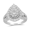 Thumbnail Image 1 of 2-1/2 CT. T.W. Pear-Shaped Multi-Diamond Frame Split Shank Engagement Ring in 10K White Gold