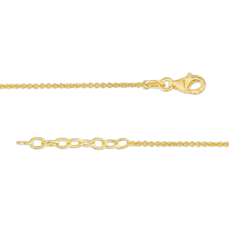 Main Image 3 of White Lab-Created Sapphire Gemini Constellation Disc Bracelet in Sterling Silver with 18K Gold Plate - 8"