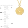 Thumbnail Image 4 of White Lab-Created Sapphire Cancer Constellation Disc Necklace in Sterling Silver with 18K Gold Plate