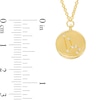 Thumbnail Image 4 of White Lab-Created Sapphire Leo Constellation Disc Necklace in Sterling Silver with 18K Gold Plate