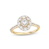 Thumbnail Image 0 of 1 CT. T.W. Oval Diamond Frame Engagement Ring in 14K Gold (I/SI2)