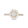Thumbnail Image 4 of 1 CT. T.W. Oval Diamond Frame Engagement Ring in 14K Gold (I/SI2)