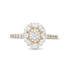 Thumbnail Image 3 of 1 CT. T.W. Oval Diamond Frame Engagement Ring in 14K Gold (I/SI2)