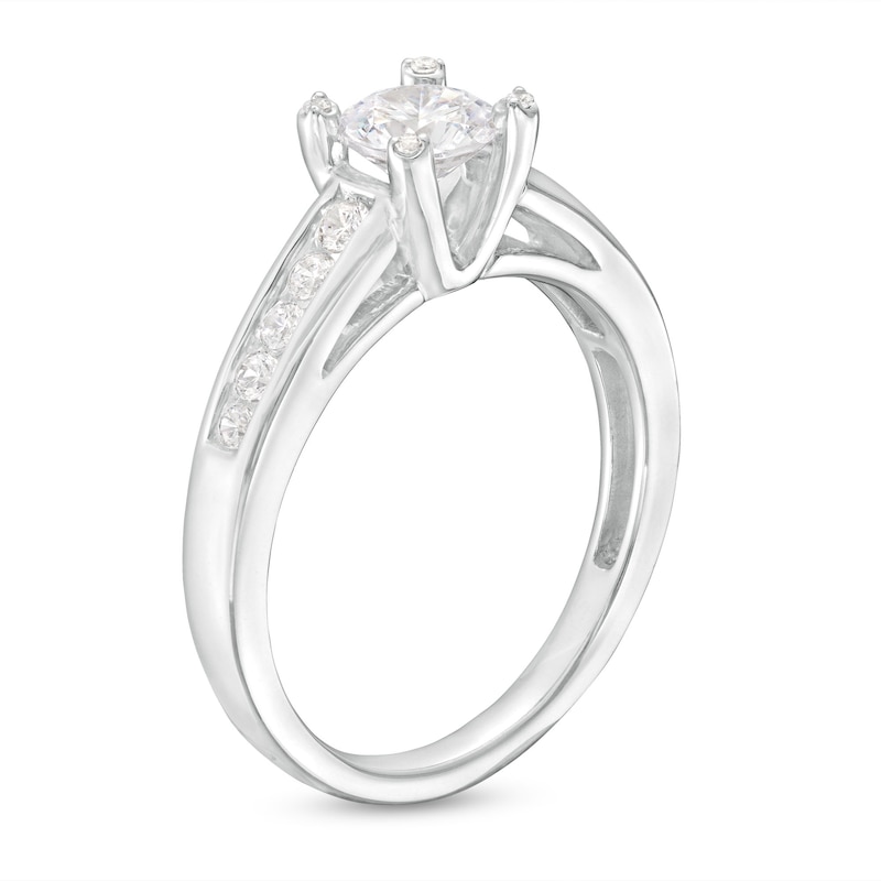 Main Image 3 of 1 CT. T.W. Certified Lab-Grown Diamond Engagement Ring in 14K White Gold (F/VS2)