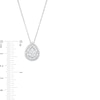 Thumbnail Image 3 of 1/2 CT. T.W. Pear-Shaped Multi-Diamond Double Frame Pendant in 10K White Gold