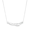 Thumbnail Image 1 of 1/5 CT. T.W. Diamond Intertwined Necklace in Sterling Silver