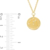 Thumbnail Image 4 of White Lab-Created Sapphire Aquarius Constellation Disc Necklace in Sterling Silver with 18K Gold Plate