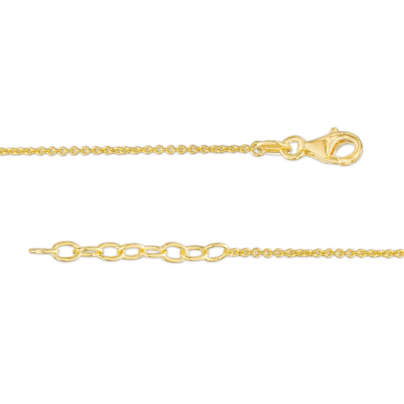 Main Image 3 of White Lab-Created Sapphire Aquarius Constellation Disc Bracelet in Sterling Silver with 18K Gold Plate - 8"