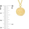 Thumbnail Image 4 of White Lab-Created Sapphire Capricorn Constellation Disc Necklace in Sterling Silver with 18K Gold Plate