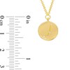 Thumbnail Image 4 of White Lab-Created Sapphire Aries Constellation Disc Necklace in Sterling Silver with 18K Gold Plate