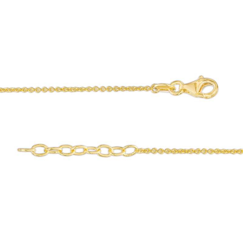 Main Image 3 of White Lab-Created Sapphire Taurus Constellation Disc Bracelet in Sterling Silver with 18K Gold Plate - 8"