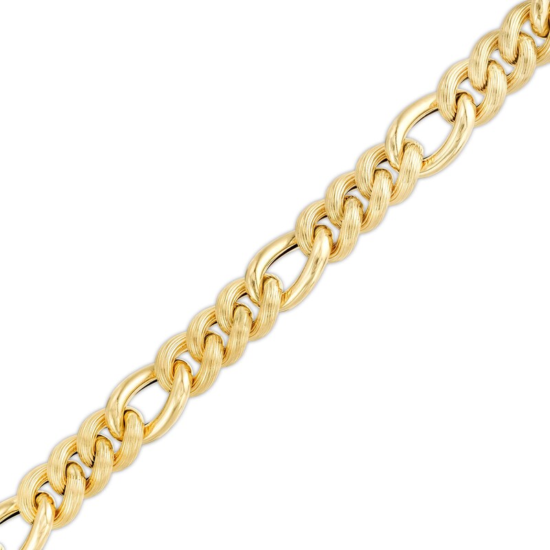 Main Image 1 of 2.5mm Figaro Chain Bracelet in Hollow 14K Gold – 7.5"