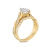 Thumbnail Image 3 of 3/4 CT. T.W. Pear Multi-Diamond Polished Braid Bridal Set in 10K Gold