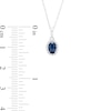 Thumbnail Image 3 of Oval Blue Sapphire and White Lab-Created Sapphire Frame Pendant in 10K White Gold