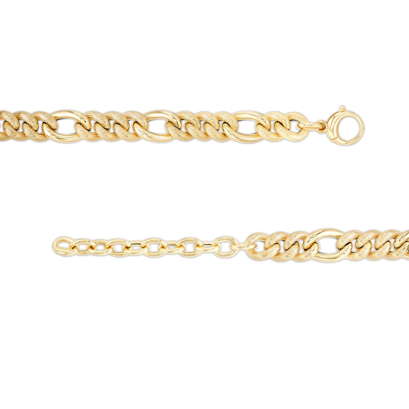 Main Image 3 of 2.5mm Figaro Chain Necklace in Hollow 14K Gold - 18"