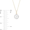 Thumbnail Image 3 of 5.0-5.5mm Freshwater Cultured Pearl and White Lab-Created Sapphire Frame Pendant in 10K Gold