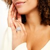 Thumbnail Image 2 of 4 CT. T.W. Pear-Shaped Diamond Frame Multi-Row Bridal Set in 14K White Gold (I/SI2)