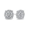 Thumbnail Image 0 of 7/8 CT. T.W. Multi-Diamond Double Frame Stud Earrings in 14K White Gold