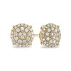 Thumbnail Image 1 of 7/8 CT. T.W. Multi-Diamond Double Frame Stud Earrings in 14K Gold