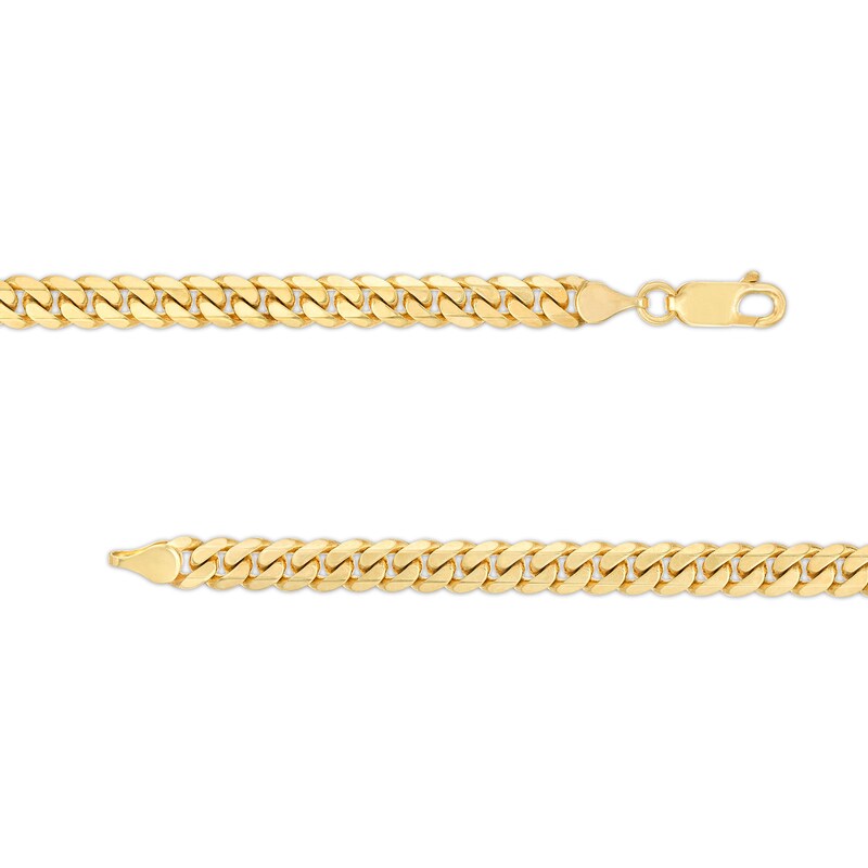 Main Image 3 of 5.0mm Diamond-Cut Cuban Curb Chain Necklace in Solid 14K Gold - 20"
